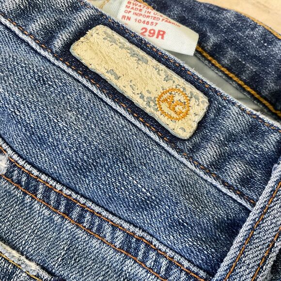 AG Adriano Goldschmied Women's Premiere Skinny Straight Size 29R Distressed jean - Picture 10 of 11